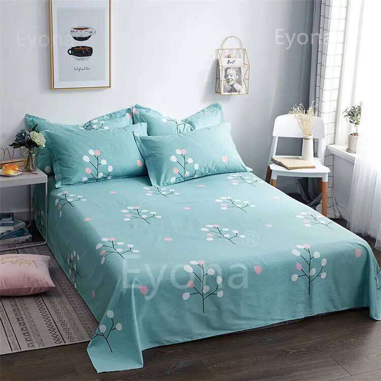 Queen Size Single Soft Brushed Cotton Bedding Rustic Design All Seasons Breathable 1.6m Double Bed Sheet H260311