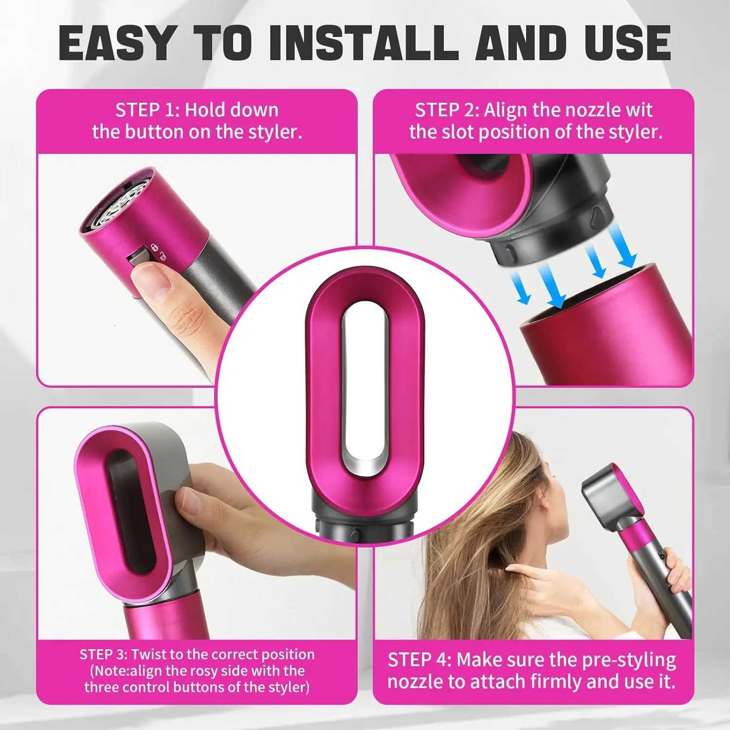 Hair Styler Curler Modeling Nozzle For Dyson Airwrap HS01 HS05 SenCiciMen X9 Hair Dryer Pre-Styling Nozzle Accessories Parts X260311