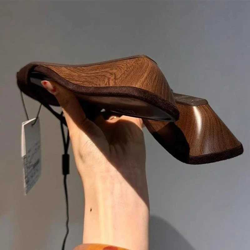 Women Wedges Slippers High Heels Sandals Chunky Shoes Summer 2025 New Designer Open Toe Shoes Slingback Sexy Pumps Flip Flops K260311