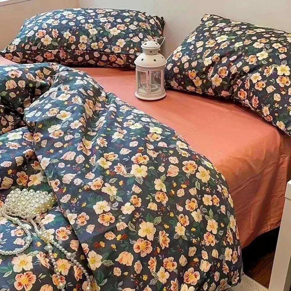 Korean Style Bedding Set Boys Girls Twin Queen Size Duvet Cover Flat Sheet Pillowcase Bed Linens Kids Adult Fashion Home Textile H260311 - view 5
