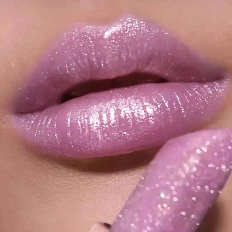 Shimmer Pearlescent Lipstick Long Lasting Waterproof, Moisturizing Plumping Lip Color for Sexy Glamorous Makeup W260311
