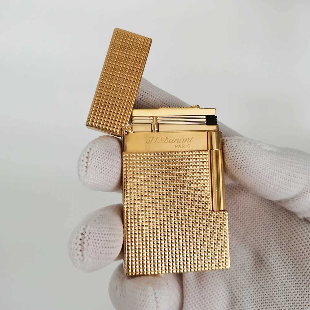 JT Dunant Lighter Ping Sound Butane Gas Lighters Classic Engraved Smoke Gadgets Fashion Cigar Accessory Customized N260311