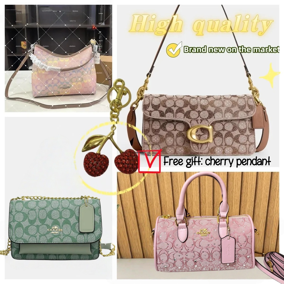 10A coacher tabby bag designer bag wallet tote beach denim bag Designer Luxury Bag card holder wallet crossbody designer bags luxury teri shoulder tabby pink bag