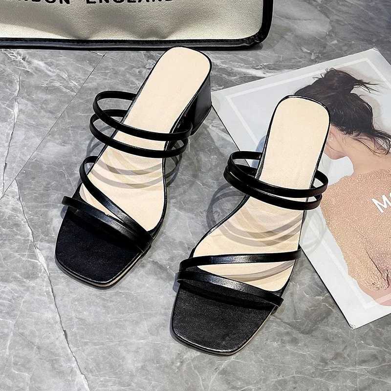Women High Heel Sandals Summer Casual Female Shoes Woman Square Heel Open Toe Ankle Strap Ladies Sandalias Wedge Shoes K260311