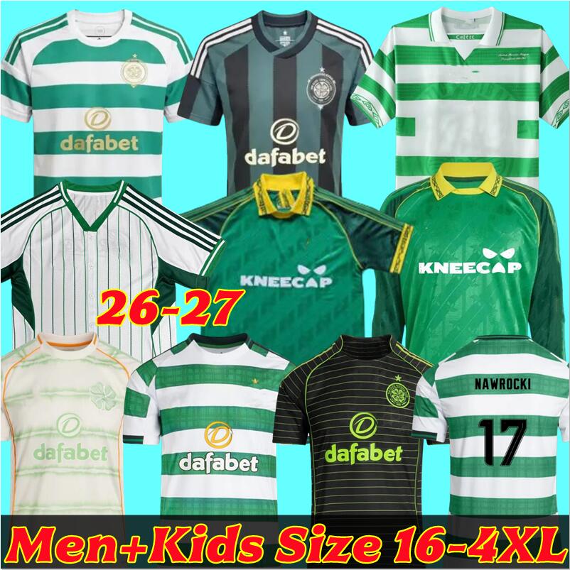 26 27 CeltsS Soccer Jerseys Home Away EDOUARD CelticFc 1998 2025 2026 JOSEPH Football Shirt ELYOUNOUSSI TURNBULL ETI CHRISTIE JOTA GRIFFITHS FORREST GUEYE 88