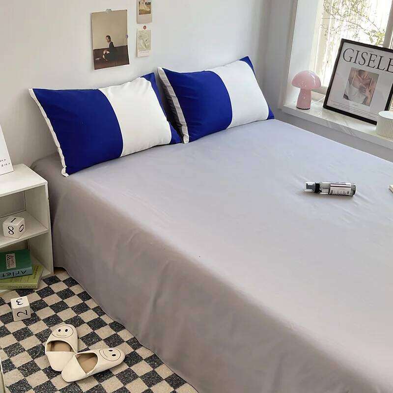 Linen Sheets Stripes Dots Duvet Set Cover Bed Sheet Quilt Queen Size INS Blogger Comforter Sets H260311