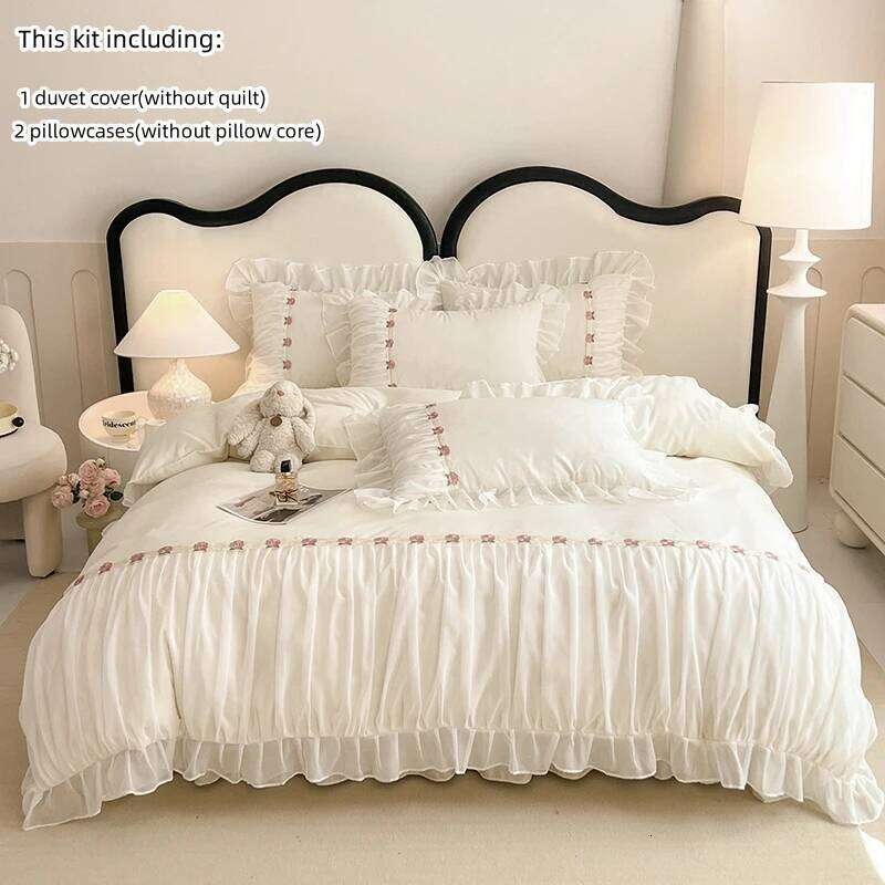3 Pieces Bedding Set King Size duvet cover pillow Shams for All Seasons H260311 - view 4
