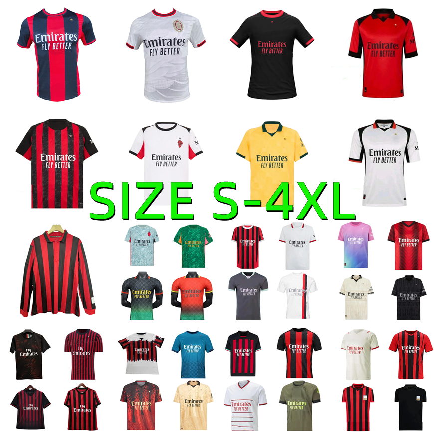 18 19 20 21 22 23 24 25 26 PULISIC RAFA LEAO Milans MODRIC Soccer Jerseys 2024 2025 2026 DE KETELAERE R.LEAO REIJNDERS THEO IBRAHIMOVIC GIMENEZ JOAO FELIX Football Shirt