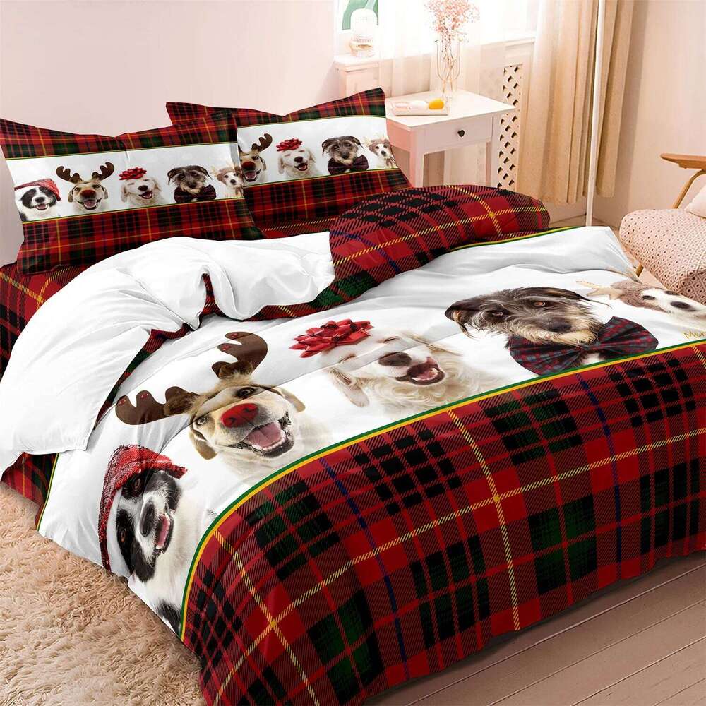 3pcs grid Pattern Duvet Cover, Comfortable And Soft Bedding Set For Bedroom Dormitory Room Decoration Christmas gift H260311