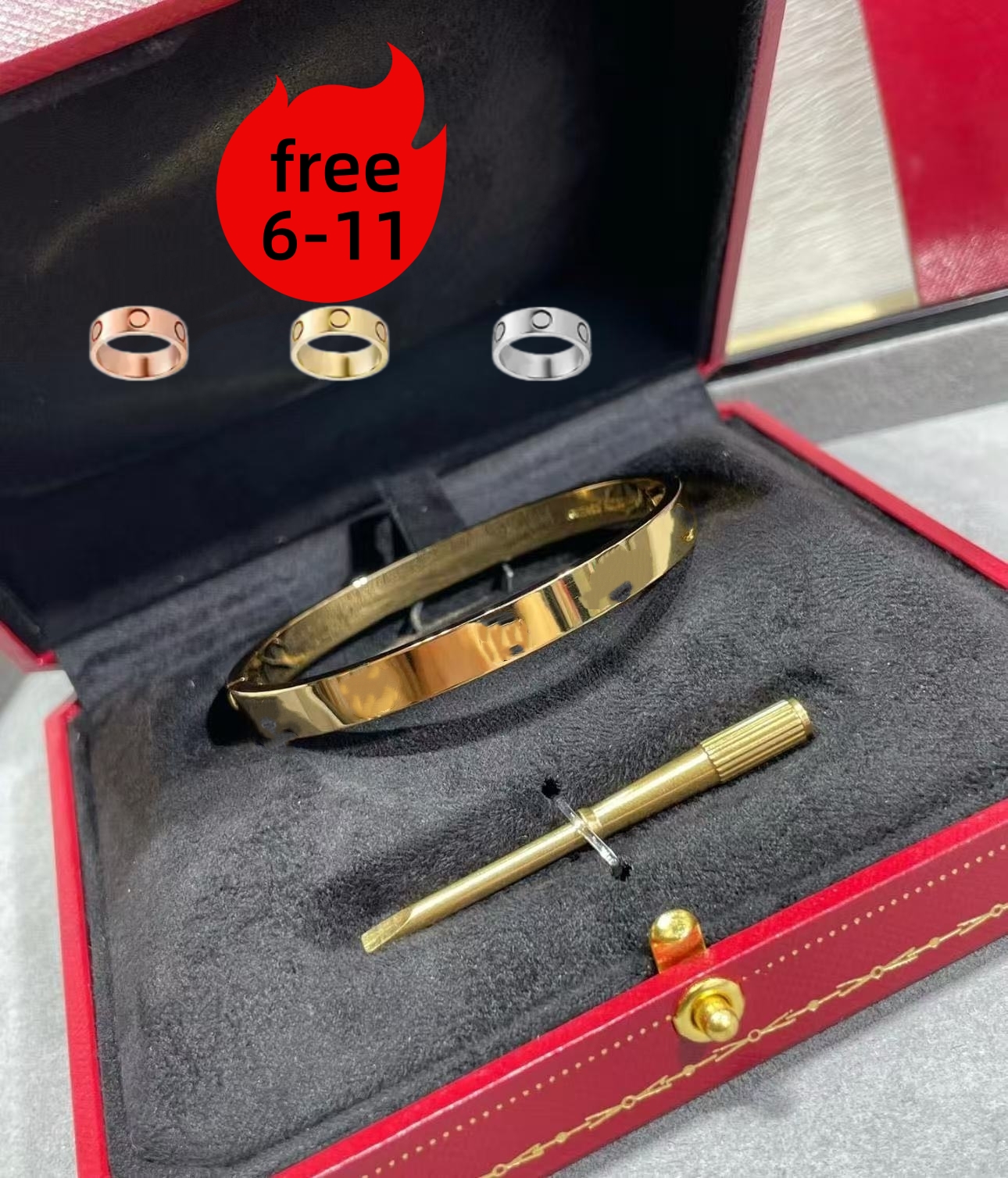 Designer Braclets Women Love Bracelet Ring Bangle Classic Jewlery Bracelets Designer Jewelry Gold Bracelet Designer Luxury Jewelry Diamond Bangle 18K Size 15-22