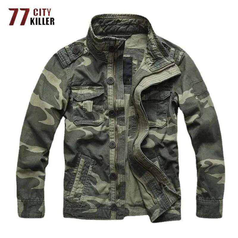 Men's cargo Denim Jackets Casual Cotton Comfortable Multiple pockets Loose Coats Male Tactical Jacket Mens 26H0311