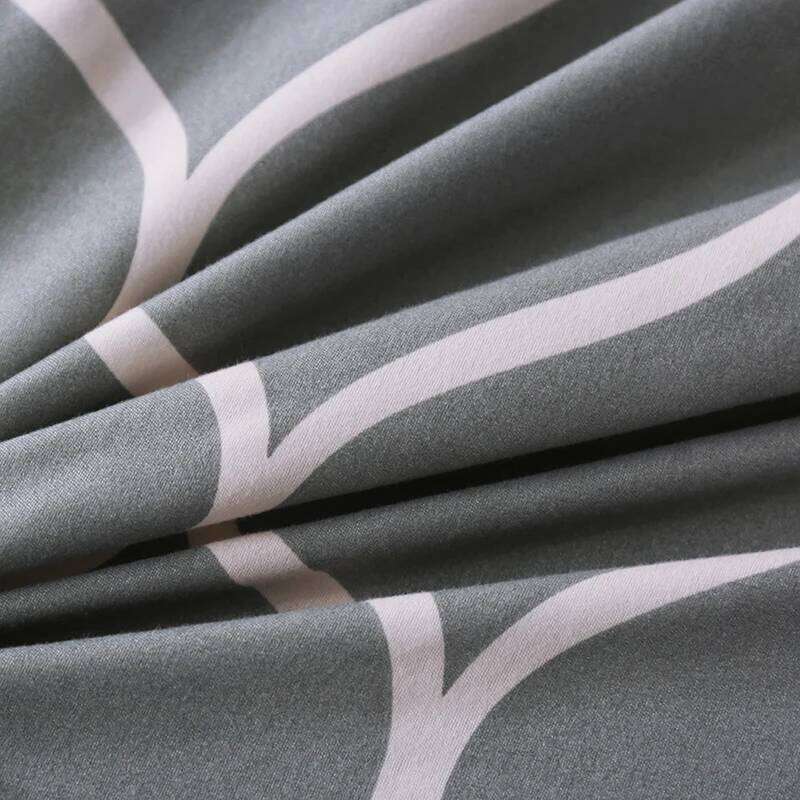 Duvet Reversible Comforter Cover Modern Soft Elegant Gray And White Abstract Geometric Bedding Set Twin King H260311