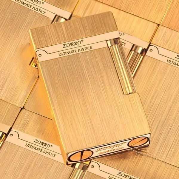 New Genuine Kerosene Loud Sound Lighter Steel Wire Drawing Gasoline Engine Smoking Pipe Lighters Gift for Men N260311