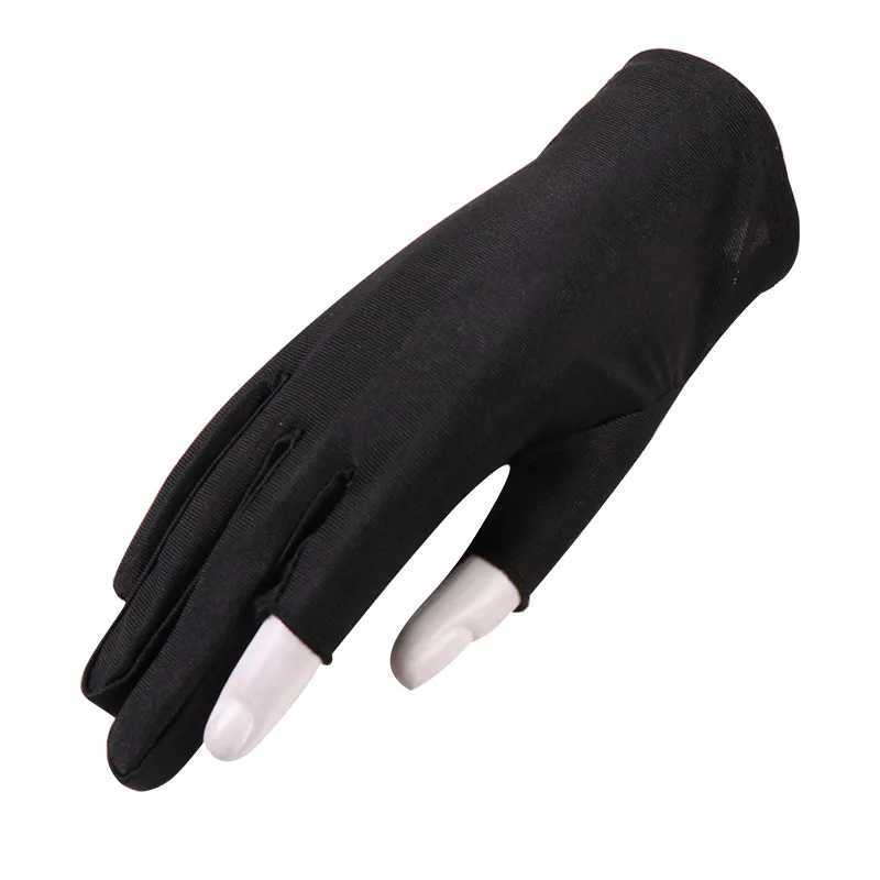 Beige Black Summer Women Gloves Outdoor Sport Breathable Thin Semi-Finger Driving Gloves Sunscreen Fingerless Elasticity Gloves M260311