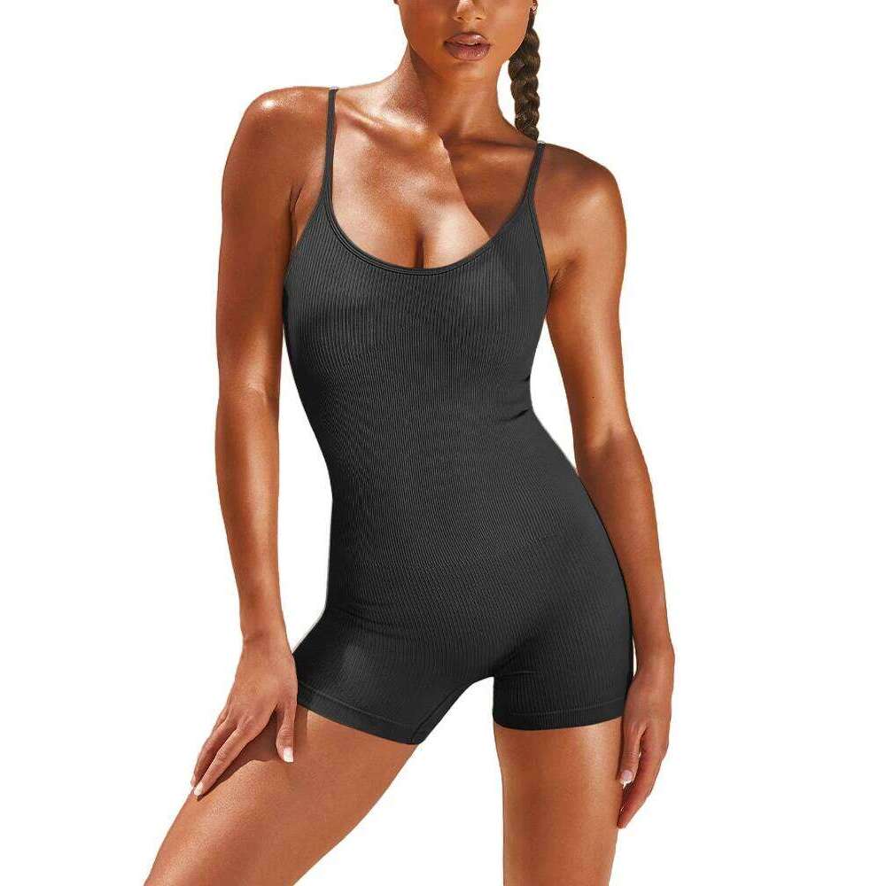Yoga Jumpsuit Seamless High Waisted Women's Wear Fitness Running Pants Sports Set 26H0311