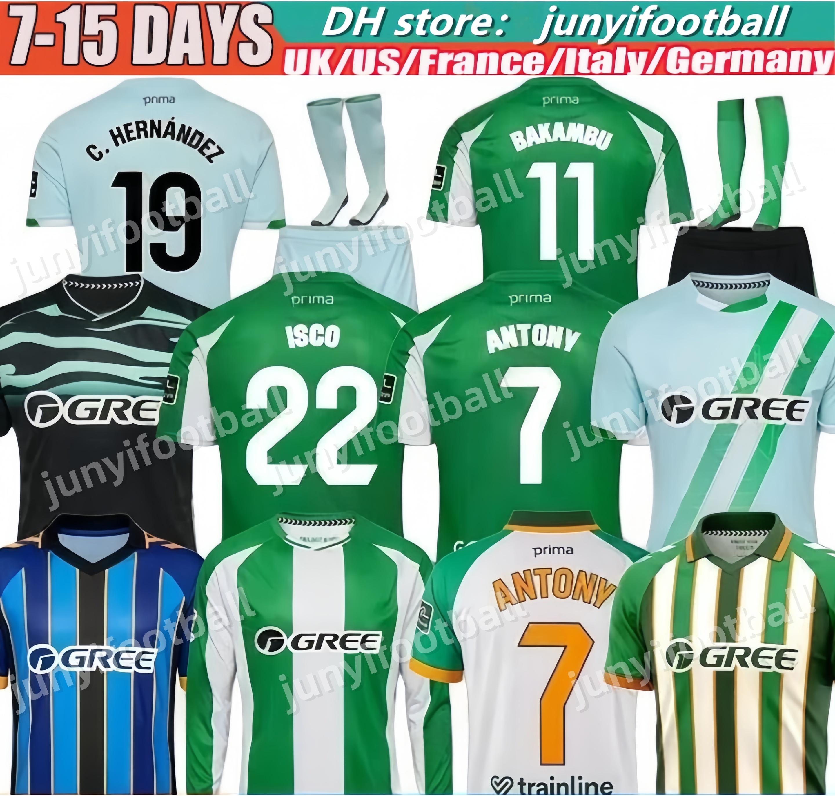 2025 2026 Real Betis ANTONY ISCO Soccer Jerseys Kids Kits 25 26 JOAQUIN FEKIR B.IGLESIAS CANALES WILLIAN J Shirt WILLIAM CAMARASA JUANMI RUIZ Men Football Shirts