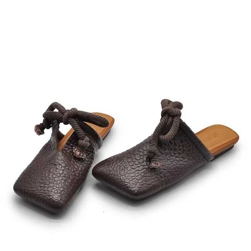 Square Toe Flats Women Designer Casual Sandals 2025 Summer Slingback Flip Flops Sandalias De Mujer K260311