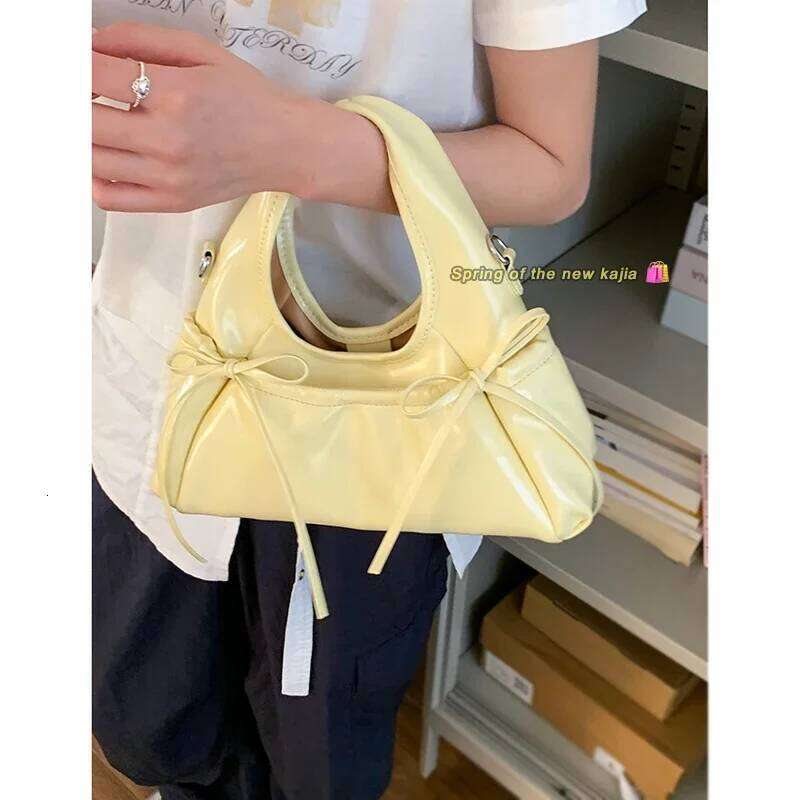 Women's 2025 New Fashion Bow Single Shoulder Crossbody Bags Niche Underarm Bag XJ260311