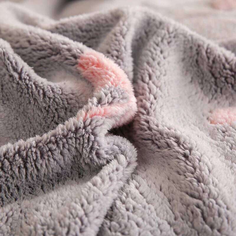 Warm Soft Flannel Duvet Cover Coral Fleece Winter Thick Single Double Queen King Size Quilt cover Sided Velvet Bedding H260311