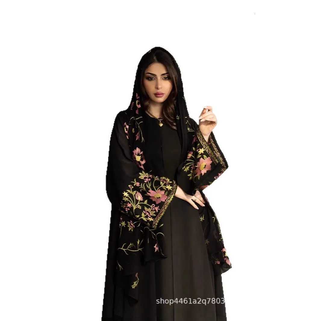 Eid Dress Suit Women Muslim Party Abaya Dresses 2 Piece Sets Headscarf Long Robe Embroidery Jalabiya Kaftan Vestidos Morocco X260311