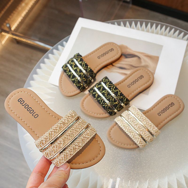 Designer Kids Flat Slippers Open Toe Girl Slippers Casual Summer Kidszworld Kid Girl Slippers Comfortable Outdoor Beach Slipper Shoes Toddler Size 26 