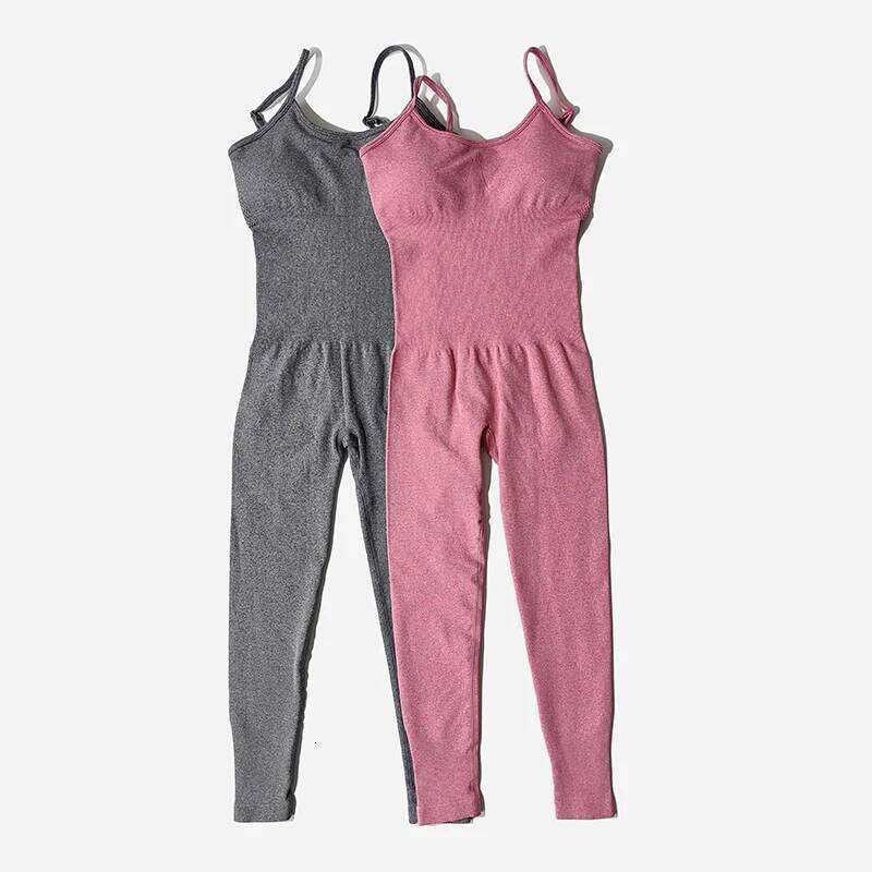 Women's Tracksuit Yoga Seamless Jumpsuits One Piece Fitness Rompers Sportswear Gym Set Workout Clothes For Women 26H0311