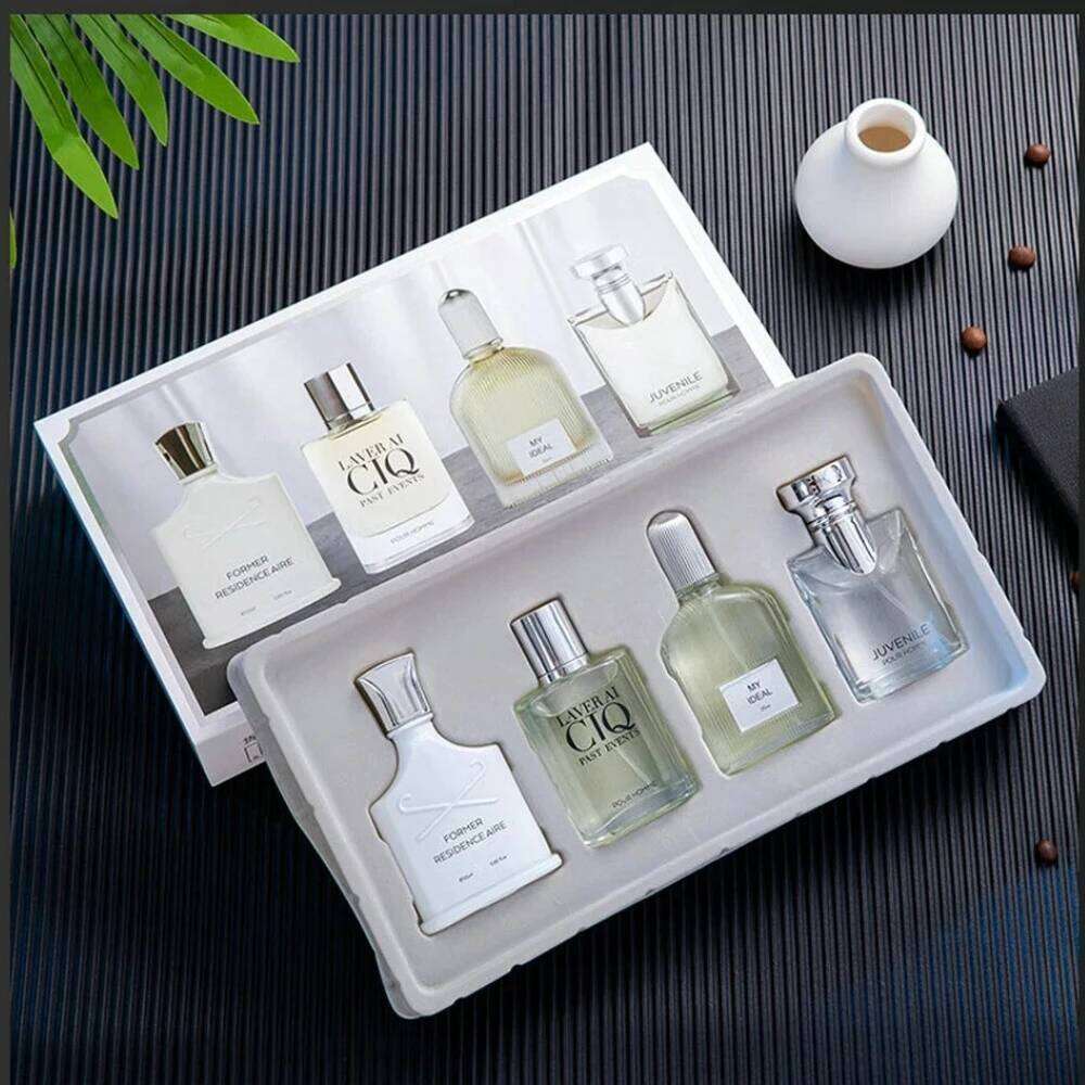 Men Perfume Gift Box 100ml Four Piece Set Lasting Fragrance Body Spray Plant Floral Scent Pheromone Cologne Perfumes Men's Gifts Z260311