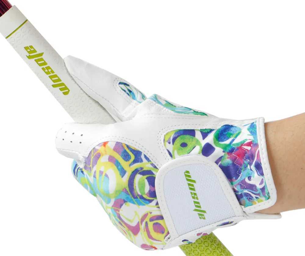 1pair gloves womens two handed gloves fantasy colored sheepskin gloves breathable and fashionable sports colors FL-ST05 M260311