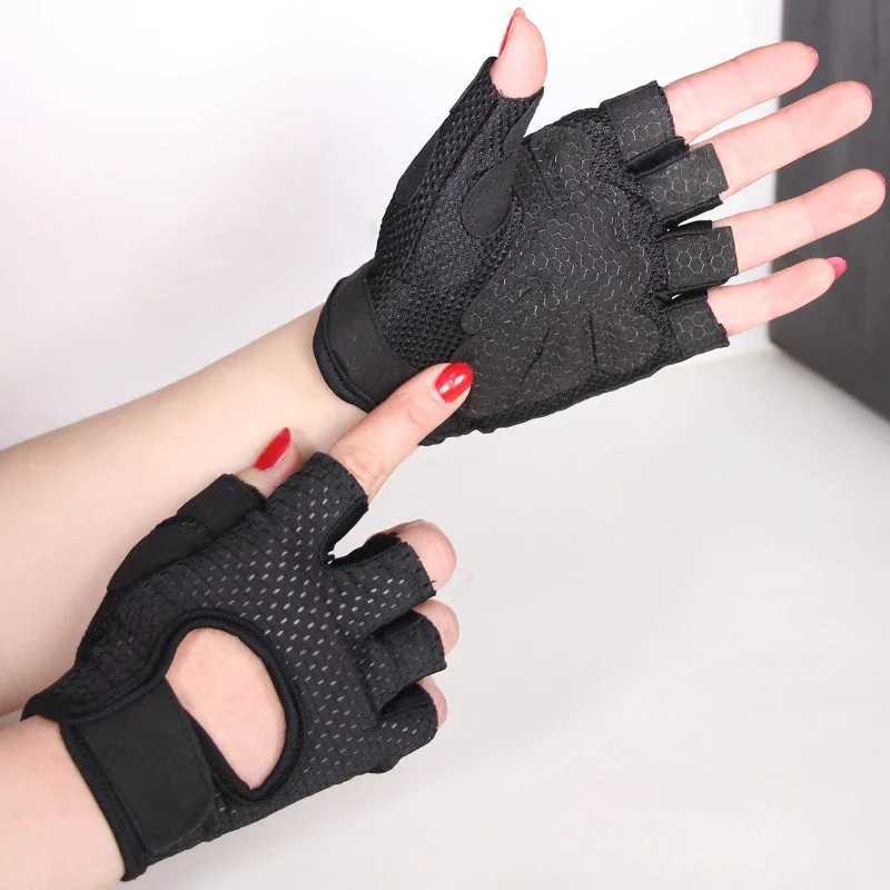 Motorcycle Gloves Cycling Fingerless Professional Gym Fitness Gloves Women Men Breathable Anti-Slip Summer Fishing Bicycle Glove M260311