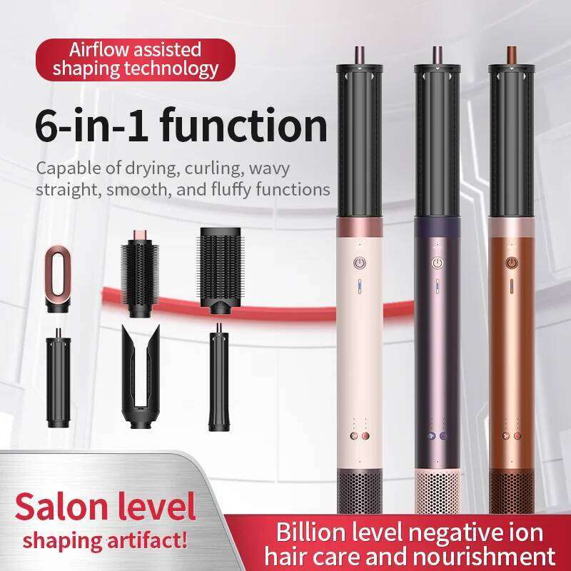 150000 RPM High-Speed Dryer 6 in 1 Professional Hair Styling Tools Set with Straightener Curling Iron Multifunctional 26H0311