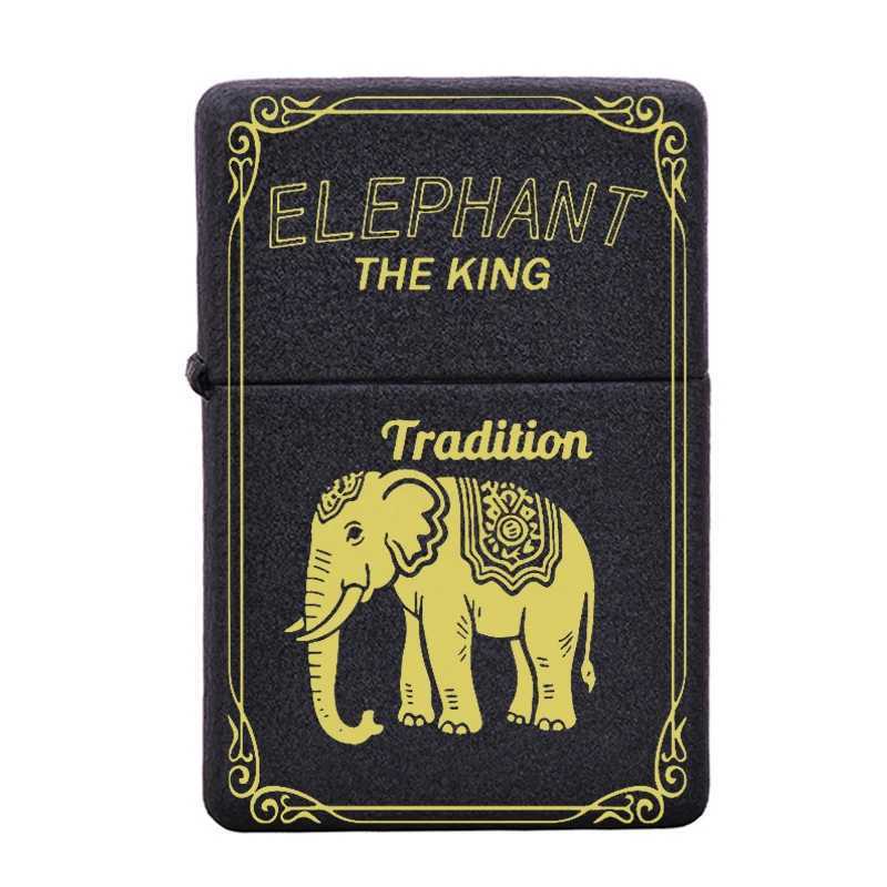 Black Matte Kerosen Lighter Windproof Grinding Wheel Ignition EnGRAVing Brass Lighter Can Be Customized N260311