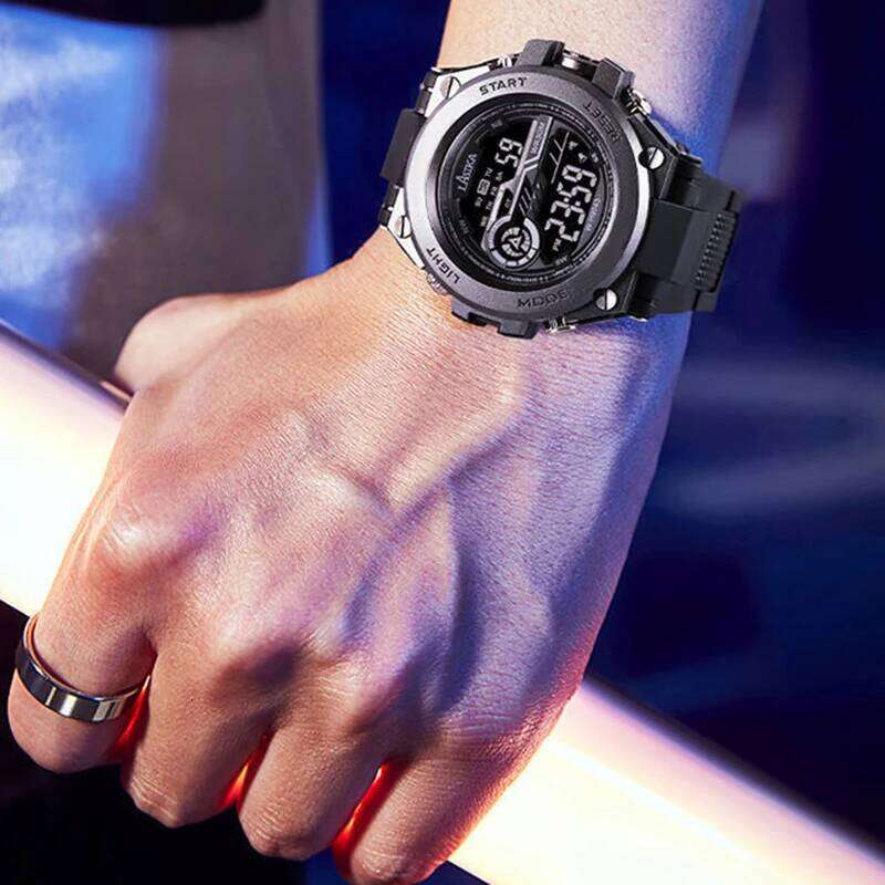 Men's Watch, Multi-Functional Outdoor Sports for and Junior High School Students, Running, Luminous Alarm Clock, Timing Electronic Watch