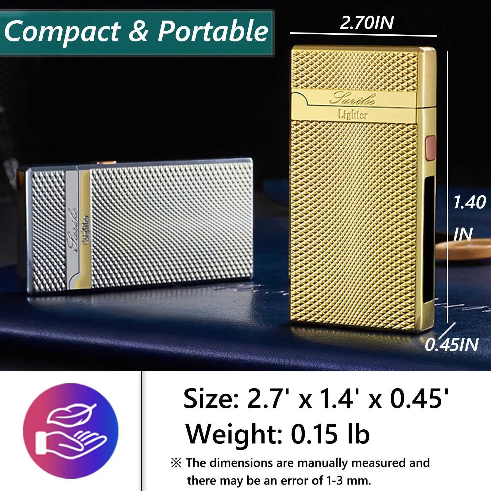 1pc of high-end smart dual-electric arc Type-C charging lighter fire starter and flashlight in one windproof dual-electric N260311