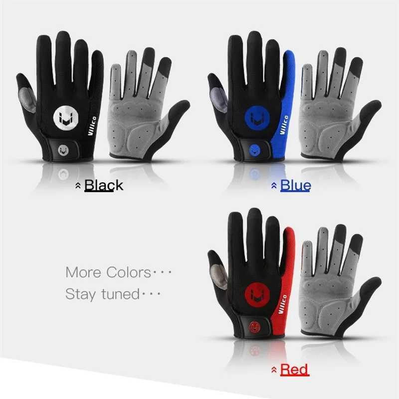 MTB Bike Sports Cycling Gloves Full Finger Men Women Running Fitness Gym Spring Summer Riding Motorcycle Gloves M260311