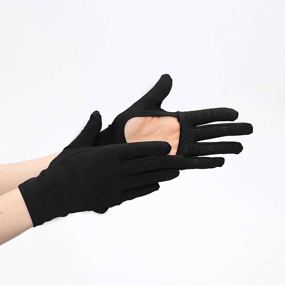 OhSunny Women Summer Breathable UV Gloves Anti-Slip Hollow Out Palm Thin Cooling Sun Protection UPF50 Glove for Outdoor Sport M260311