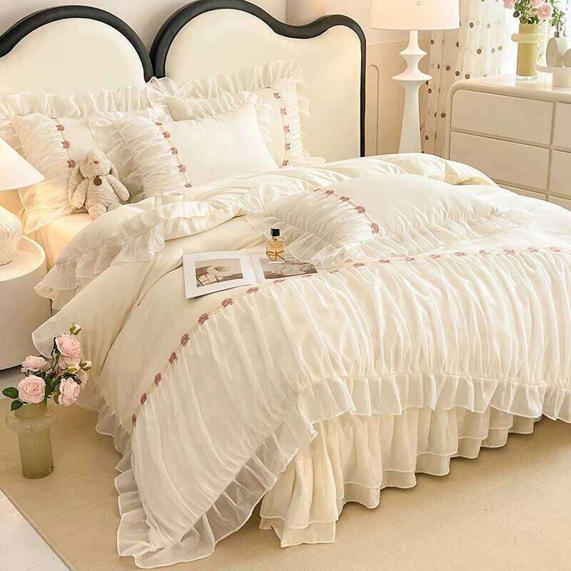 3 Pieces Bedding Set King Size duvet cover pillow Shams for All Seasons H260311
