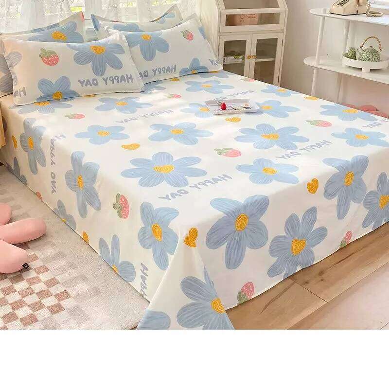 Soft Skin-friendly 3-piece Set Student Dormitory Single Home Double Cartoon Style Four Season Bed Sheet Suit H260311