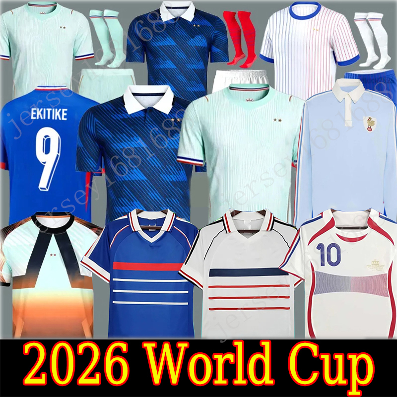 france jersey world cup 2026 French Soccer Jerseys MBAPPE GIROUD DEMBELE EKITIKE Olise GRIEZMANN ZIDANE Kids Women retro Football tops Shirt maillot de foot vintage
