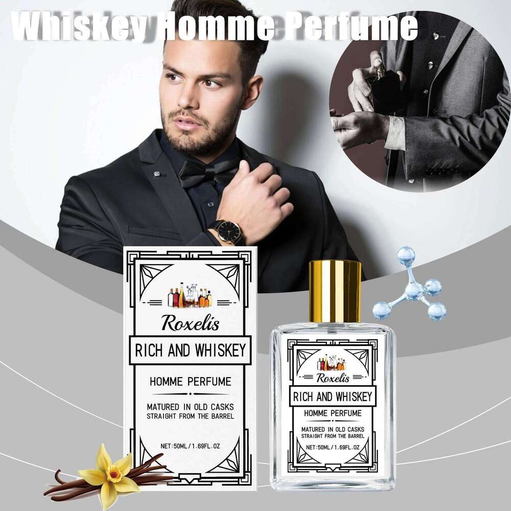 Roxelis Men's Cologne Whisky Fragrance Elegant Long Lasting Fresh Scent Mild Non Irritating Perfume for Men Grooming Essential Z260311