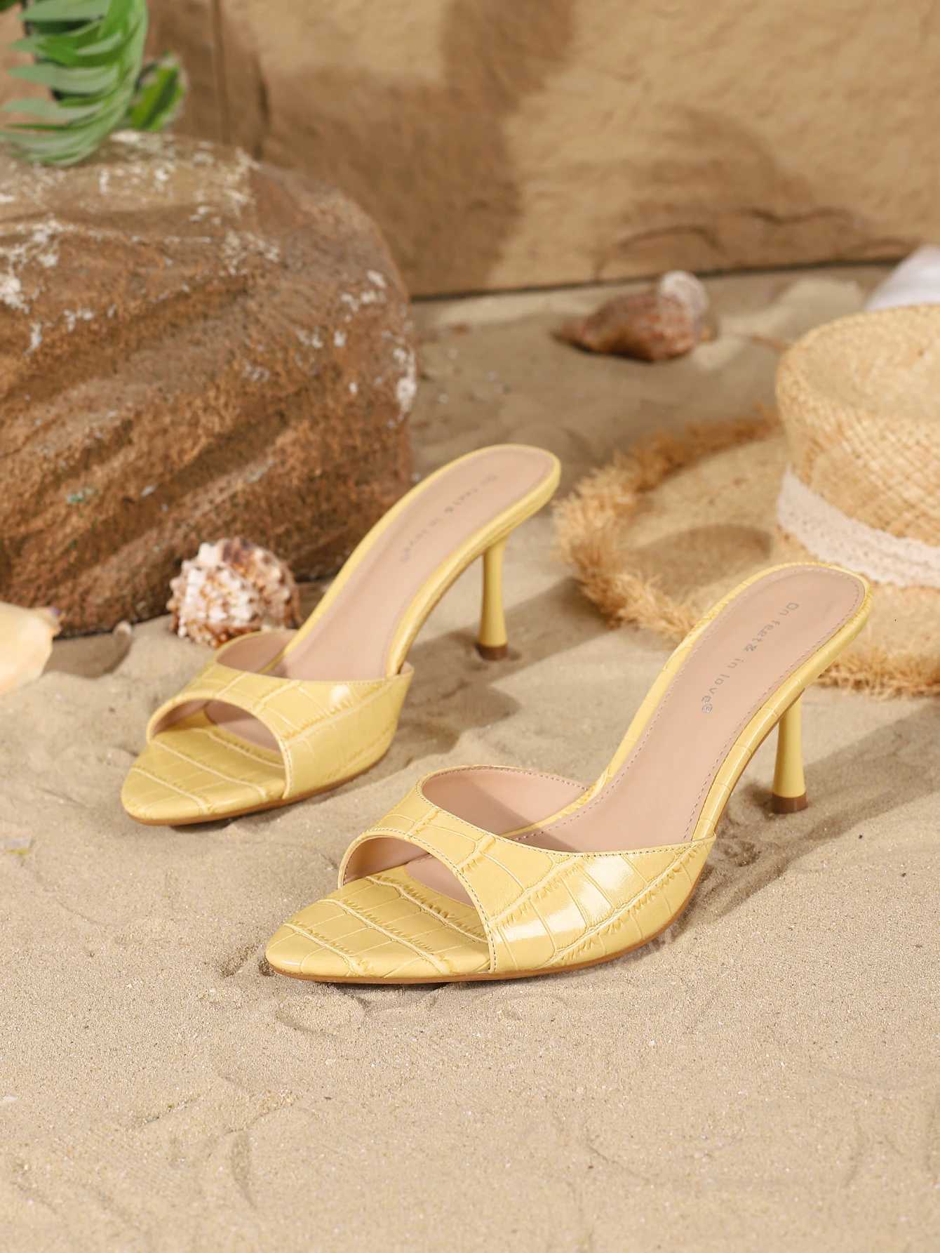 Womens fashionable elegant versatile high heels comfortable simple slip-on stilettos K260311