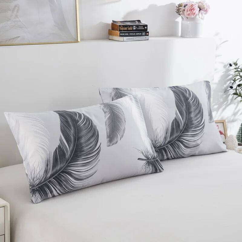 Grey Feather Duvet Full Queen Bird Plume Boho Bedding Set Soft Reversible White Comforter Cover for Kids Girls Teen H260311