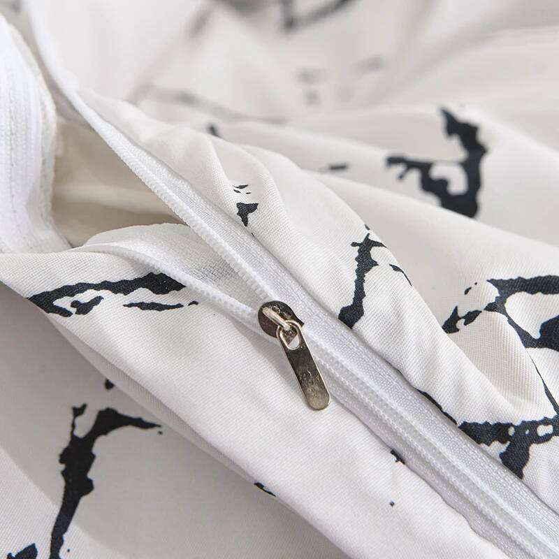 Black and White Bedding Set for Double Bed sabanas cama matrimonial Queen/King Comforter Sets Single Duvet Cover with Pillowcase H260311