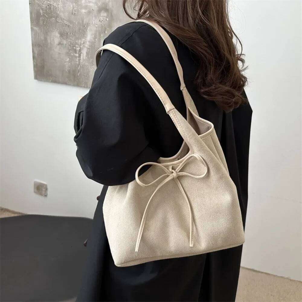 Fashion Popular Bow Shoulder Large Capacity Temperament Tote Underarm Bag Women XJ260311