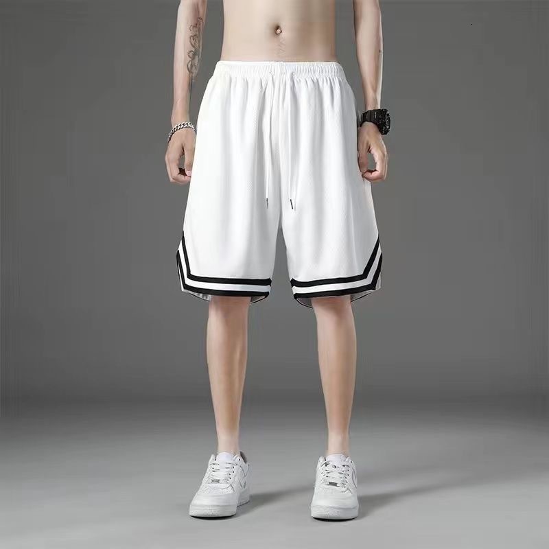 Men's Trendy Mesh Running Sports Shorts Five-point Long Shorts New Summer Designer Pants Mid-length Breathable Shorts For Men