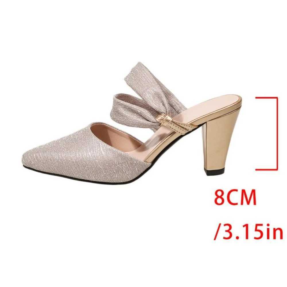 New Style Pointed Toe Square Root Rhinestone Decoration Sexy and Elegant Womens Shoes Casual and Comfortable K260311