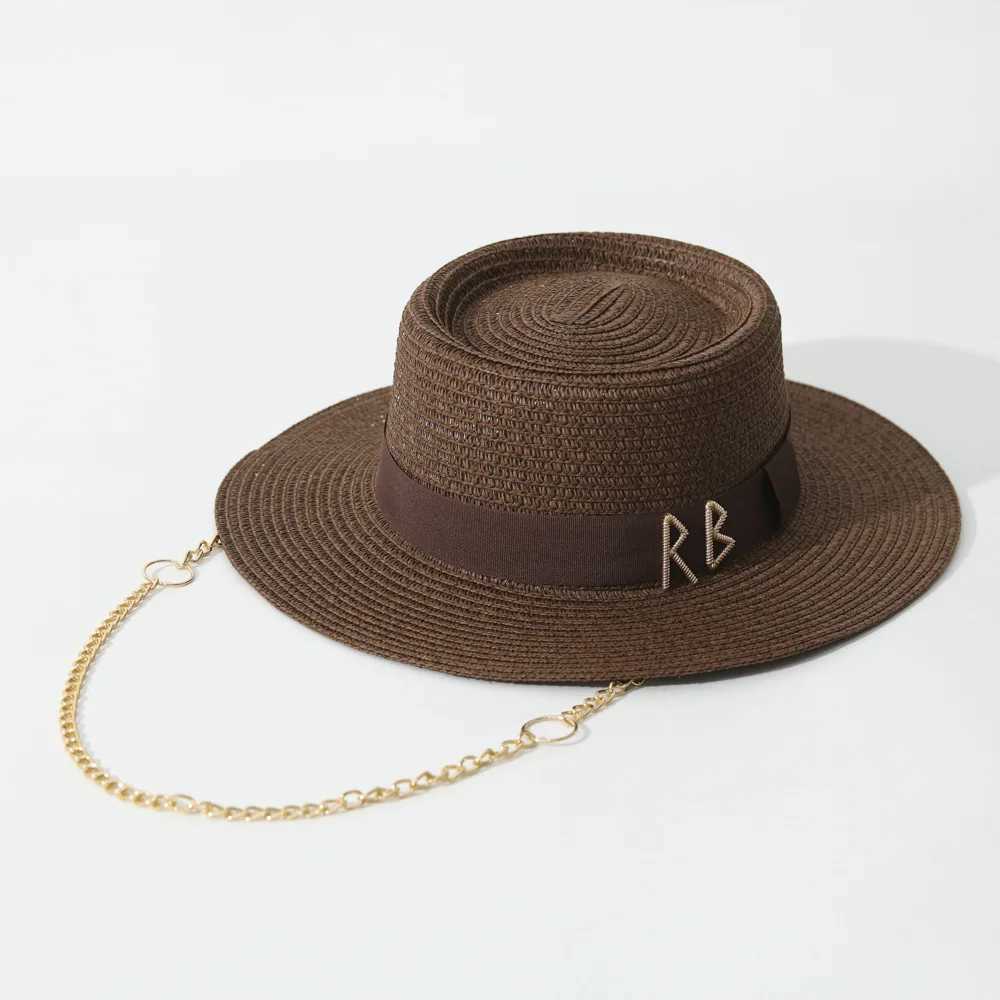 Summer Straw Hats for Wen Ribbon Decoration Elegant Ladies Party Dress Hats Travel Beach Sun Hat Chapeau Femme X2603111