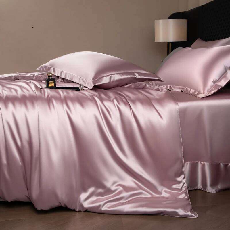 Natural Mulberry Silk Set Duvet 2pcs Pillowcases King Queen Size Bedding Kit 4pcs Cover Bed Linen Sets H260311