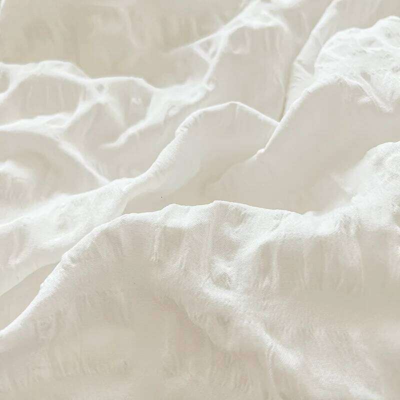 3pcs White seersucker Duvet 1*Duvet Cover + 2*Pillowcase, Without Core,pink Bedding Set H260311