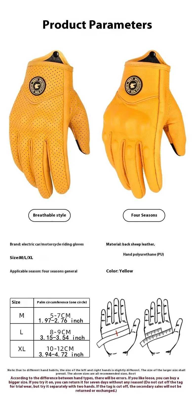 Waterproof and Anti Drop Fingerless Gloves Summer Motorcycle Riding Bike Gloves Breathable Thin Cycling Retro Cruise Half Finger M260311