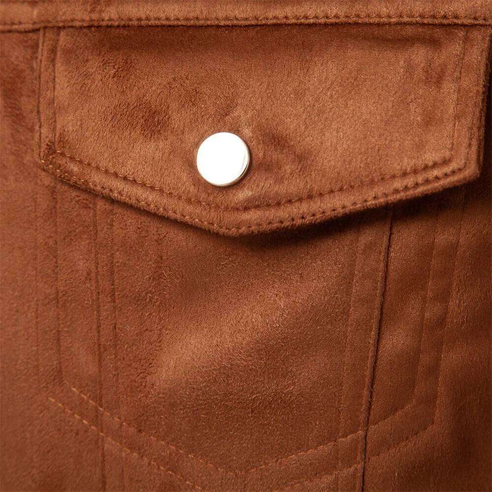 New Autumn Winter Suede Leather Men Fashion Casual Turn Down Collar Men's Jacket 26H0311
